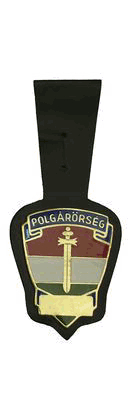 Polgárőrség, Nemzetőrség, Biztonsági őr felirattal jelvény